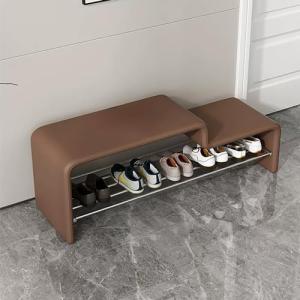 Banco de almacenamiento de zapatos con asiento tapizado de…