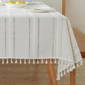 Meioro Manteles Boho con borlas, Mantel Mesa Rectangular 12…