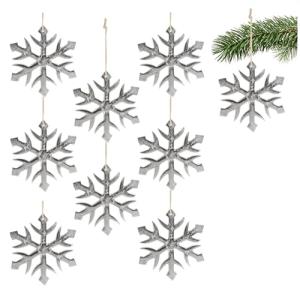 COM-FOUR® 9X Decoración Colgante Copo de Nieve - Figura Dec…
