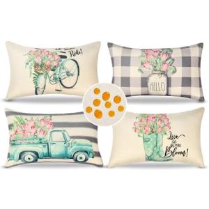 Fundas de Cojín Impermeables 30x50cm Flores Fundas Cojines…