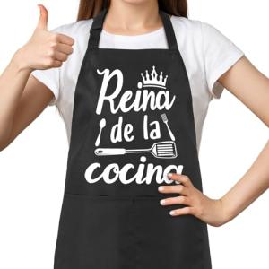 Halinuia Delantales de Cocina Mujer Ajustable Delantales de…