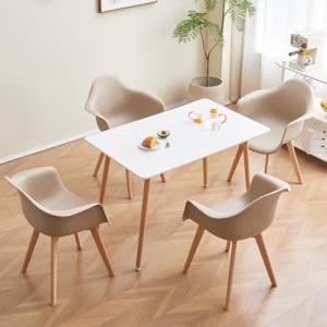 DEYARNA HOME Juego de Mesa de Comedor Rectangular con 4 Sil…