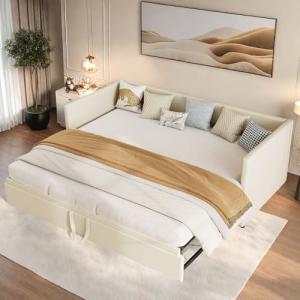 LKPOMI Sofá cama 90/180 x 200 cm, sofá cama extensible con…