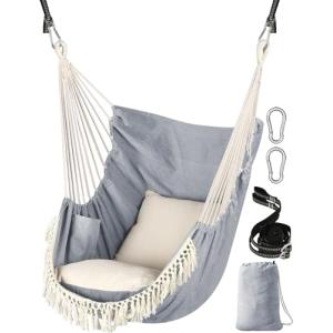 Chihee Silla hamaca colgante con 2 cojines de asiento inclu…