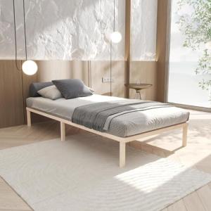 Hansales Cama Somier Individual 90x190 cm – Madera Maciza d…