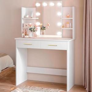 Marctani Tocador de Maquillaje con Luz FÁCIL Montaje - Escr…