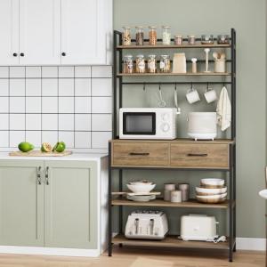 HOCSOK Estantería de Cocina, Estantería para Microondas Mue…