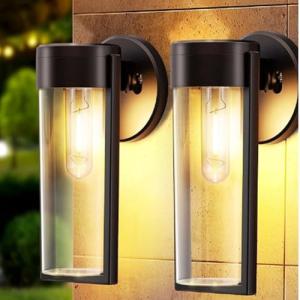 ALLOMN Luces solares para valla de jardín al aire libre, 2…