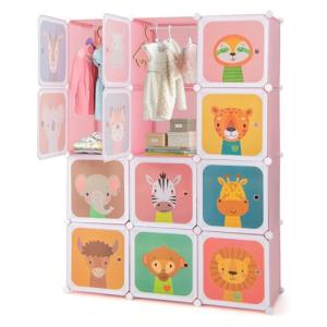 COSTWAY Armario Modular Infantil de 12 Cubos, Organizador M…