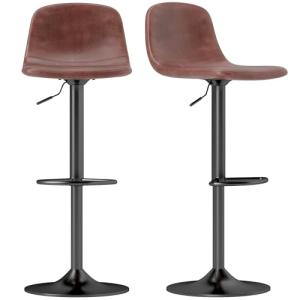 HOMCOM Juego de 2 Taburetes de Bar Taburetes Altos de Cocin…