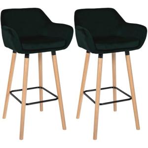 CLP Juego de 2 taburetes de Bar Grant con Fundas de Terciop…