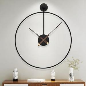 HAITANG Reloj de pared grande y moderno para salón, color n…