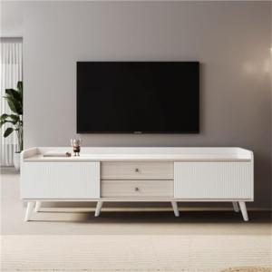 Elegante mueble para TV con puertas corredizas, mueble bajo…