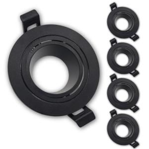 LED ATOMANT Pack 5x Marco Foco Empotrable GU10 Negro, Aro D…