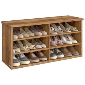 VASAGLE Banco Zapatero, Zapatero con Asiento, 6 Compartimie…