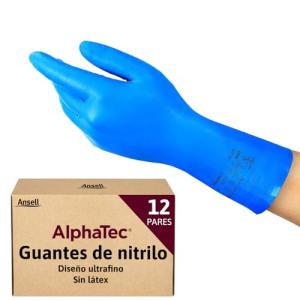 Ansell AlphaTec 37-310 Guantes de Nitrilo Reutilizables, Pr…