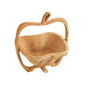 Maximex Cesta plegable 2 en 1 de bambú para frutas, tabla d…