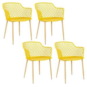 HOME DECO FACTORY Lote de 4 sillones Exteriores Malaga Amar…