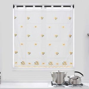 Dalina Textil - Cortina de Cocina Translúcido con Bordado,…