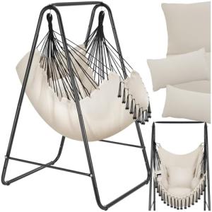 Silla Colgante Boho, Estructura De Acero, Borlas Decorativa…