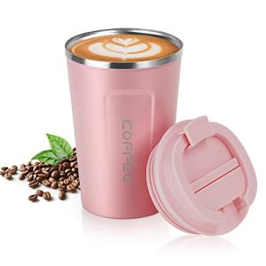 flintronic Taza de café 380ML, Taza de Viaje de Acero Inoxi…