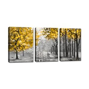 FajerminArt 3 piezas Otoño Árbol Cuadros Decoracion Salon M…