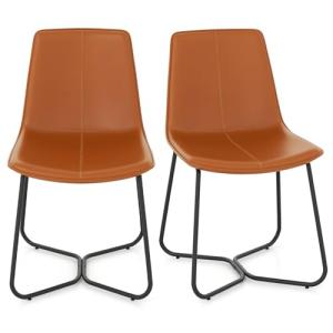 COSTWAY Juego de 2 Sillas de Comedor, Sillas Cocina con Rev…