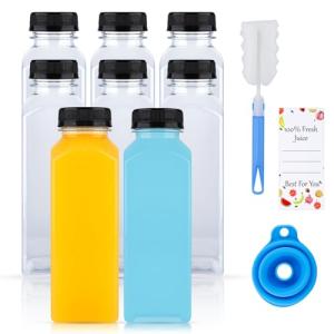 8 botellas de 400 ml para rellenar, botellas de plástico va…