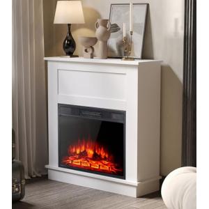 M.C.Haus Chimenea Eléctrica con Repisa, Chimenea Empotrada…