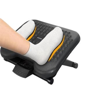ACROPAQ Reposapies de oficina - Ajustable en 3 Alturas, gra…