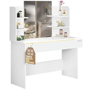CASARIA® Tocador de Maquillaje Mesa Cosmética con Espejo 4…