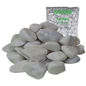 Canto Rodado Blanco 2-4cm para Decoración de Jardines y Acu…