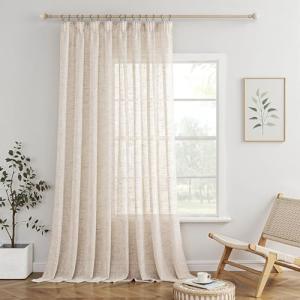MIULEE Cortinas Salon Lino Visillo Dormitorio Translucidas…