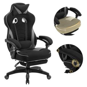 WOLTU Silla Gaming en Tela Transpirable para Verano, Ergonó…