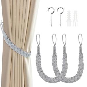 ALLisWE 2 Pezzi Abrazaderas Cortinas 2 Piezas Lazos de Cort…