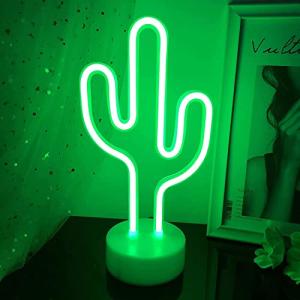 NIWWIN Neón Sign,Cactus Neon Led, luces neon decoracion, lu…