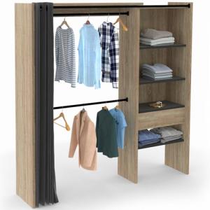 IDMarket - Vestidor extensible Marty 120/170 x 50 x 180 cm…
