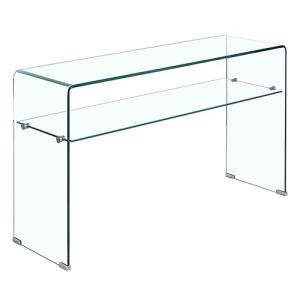 Meubletmoi Consola de Cristal Transparente de 100 cm con Es…