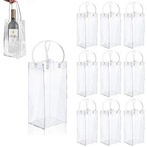 10 piezas Bolsas de Vino de PVC para Hielo Transparente con…