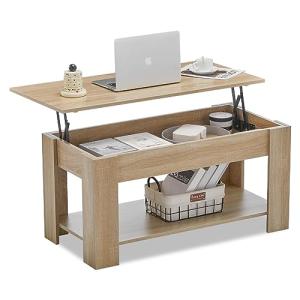 TUKAILAi Mesa de Centro Elevable y Extensible, Mesita de Sa…