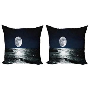 ABAKUHAUS Luna Set de 2 Fundas para Cojín, Dibujo temático…