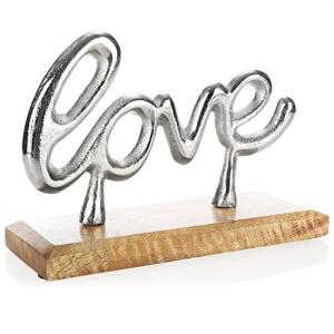 com-four® Soporte de decoración Love - Letras de Aluminio n…