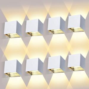 LEDMO 8 Piezas Aplique de Pared Interior 12W Aplique Exteri…