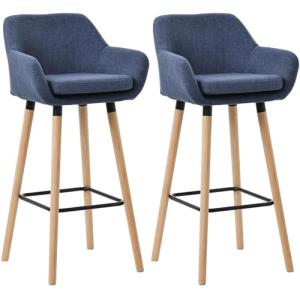 CLP Set De 2 Taburetes Grant Tapizados En Tela con Respaldo…