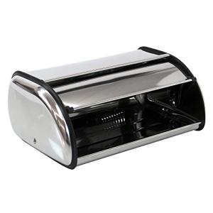 LOLAhome Panera de mesa clásica plateada de acero inoxidabl…