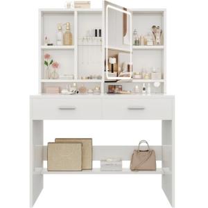 Devoko Tocador con Luces LED de Brillo Ajustable, Mesa de M…