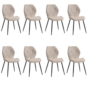 BenyLed - Juego de 8 sillas de Comedor de Lino tapizadas, s…