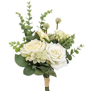 YELIKIT Flores artificiales, plantas artificiales, rosas, f…