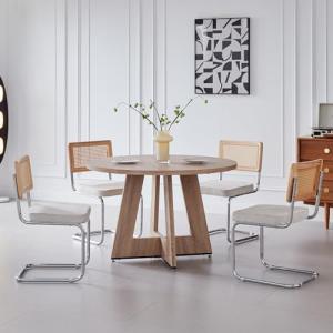 DEYARNA HOME Conjunto de Mesa de Comedor Redonda 120 cm y 4…