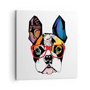 ARTTOR Cuadros Decoracion Salon Perro Gafas colorido dogo L…